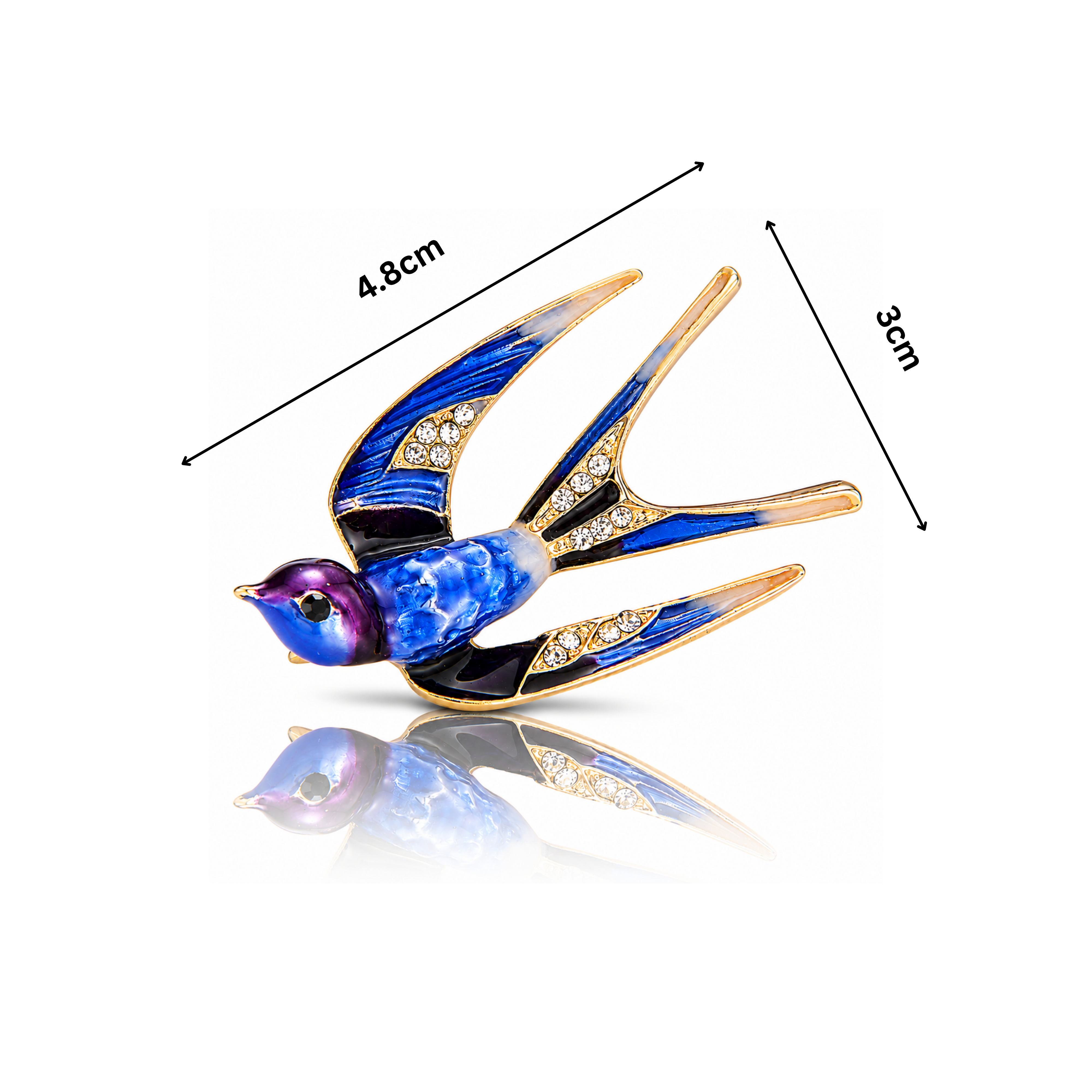 Sapphire Flight Brooch
