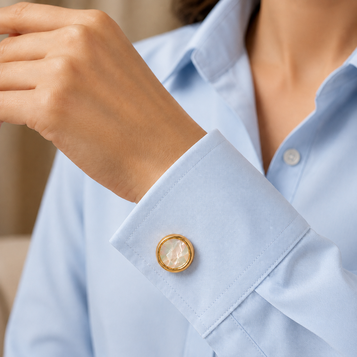 Golden Peach Button Cover