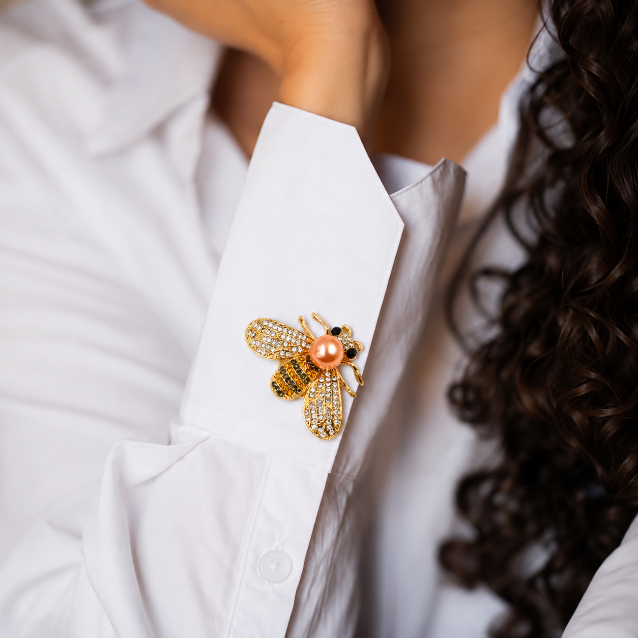 Pearl & Pollen Button Cover