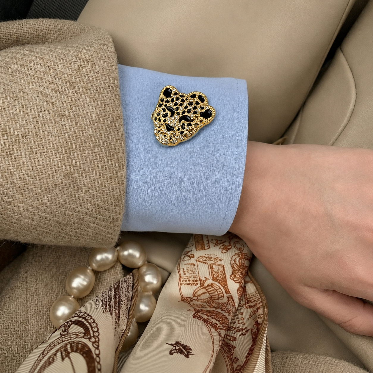 Royal Cheetah Button Cover