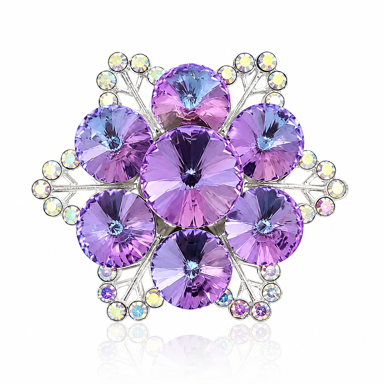 Lavender Aurora Floral Button Cover