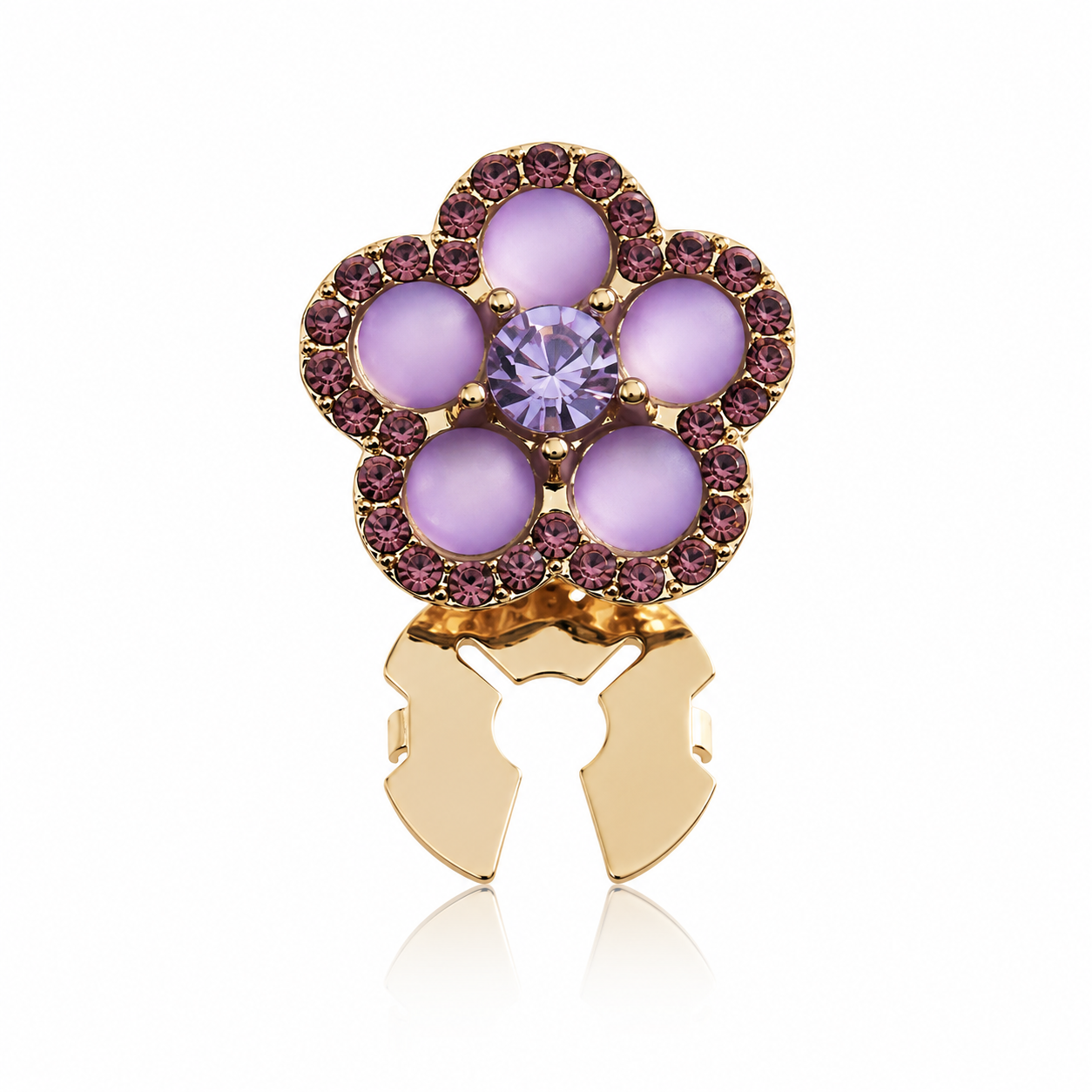 Lilac Halo Crystal Button Cover