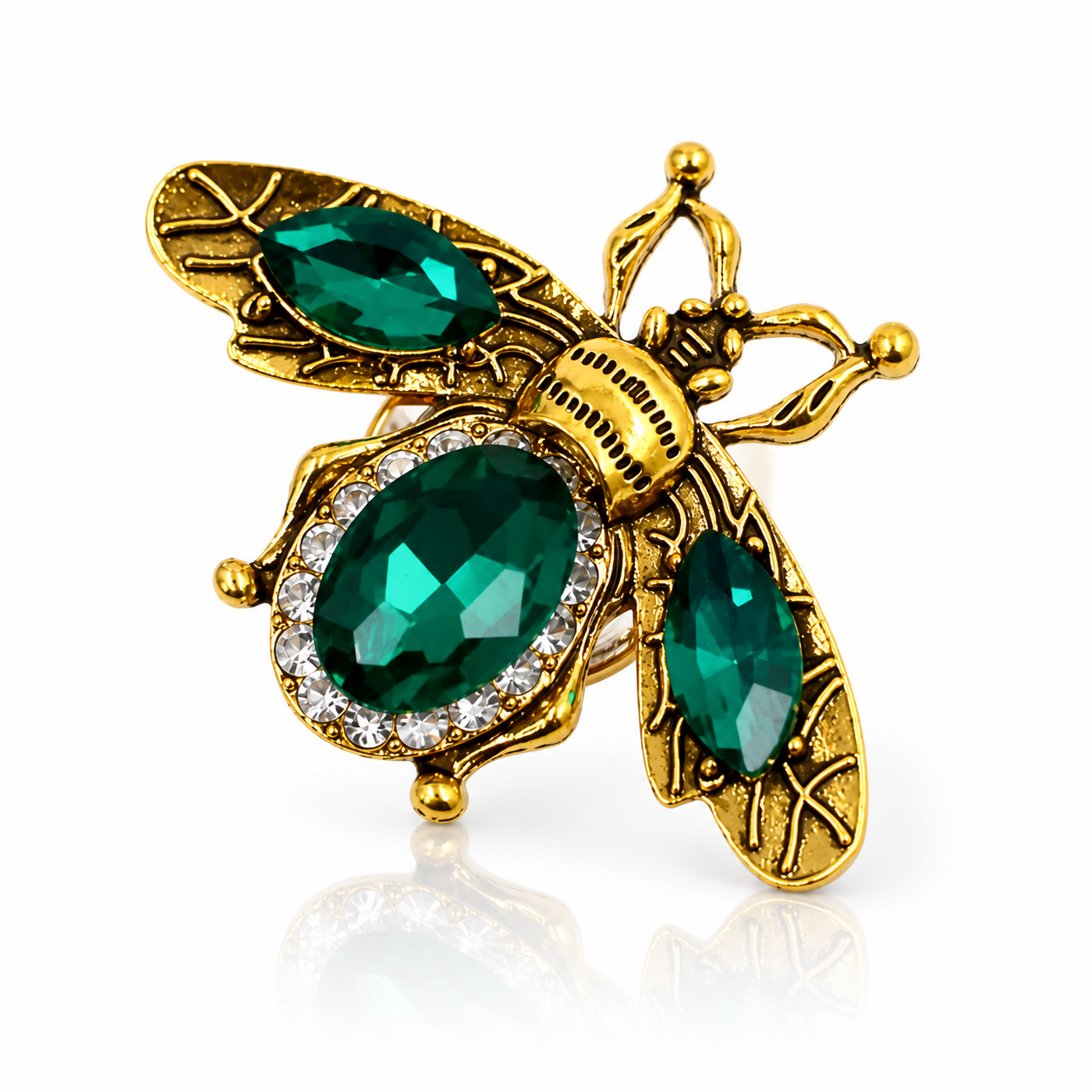 Emerald Queen Bee Brooch