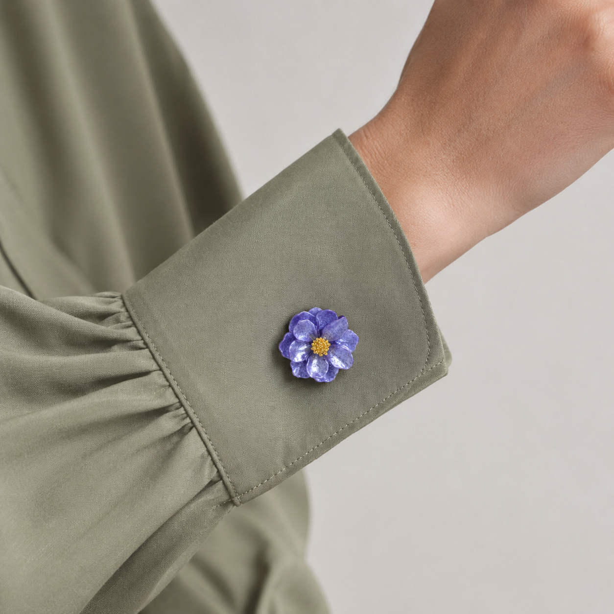 Lavender Blossom Button Cover