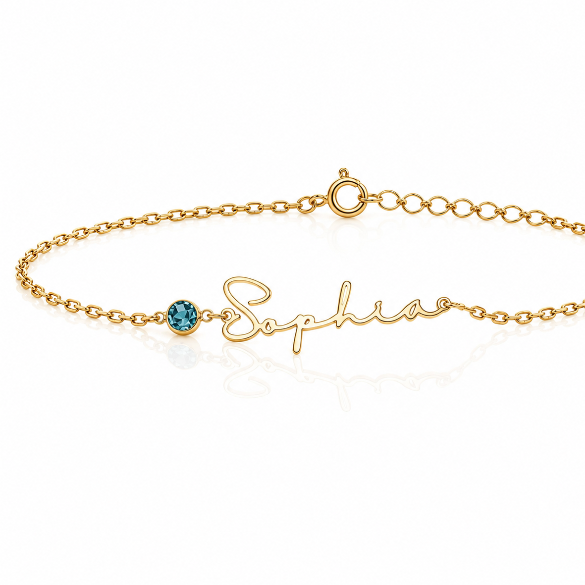 Birthstone Name Bracelet