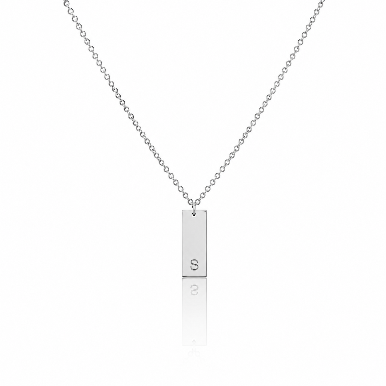 Tag Initial Necklace