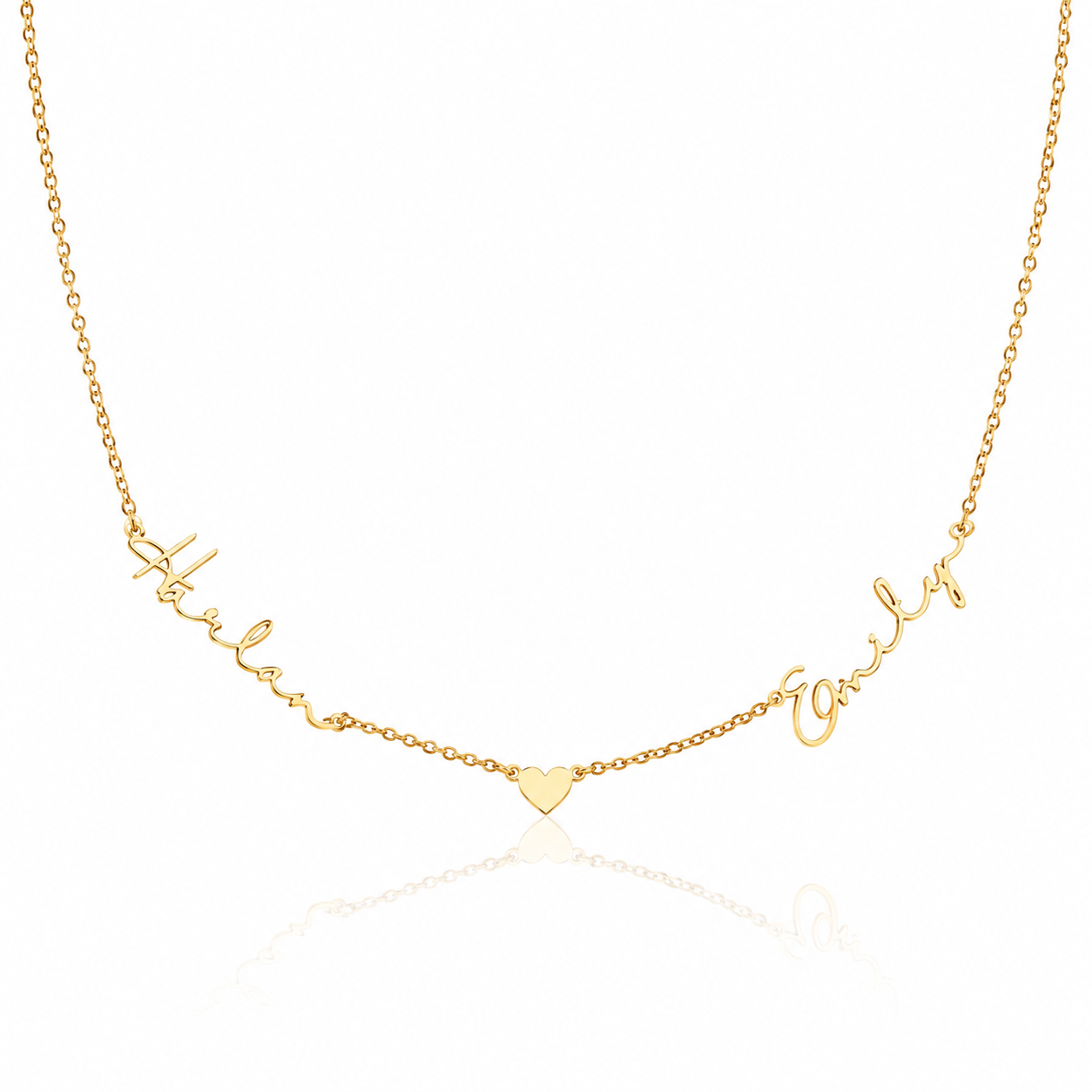 Double Name Heart Necklace