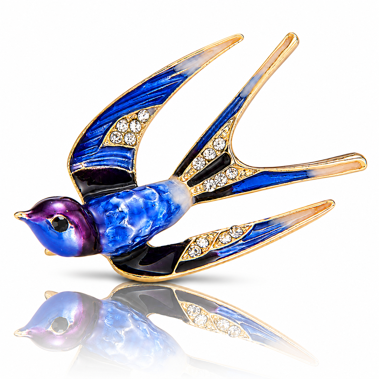 Sapphire Flight Brooch