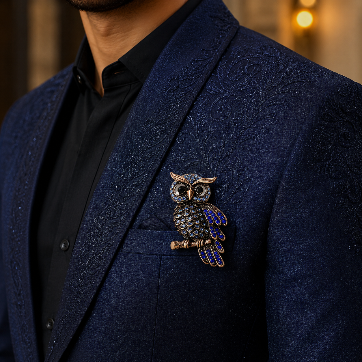Midnight Owl Brooch