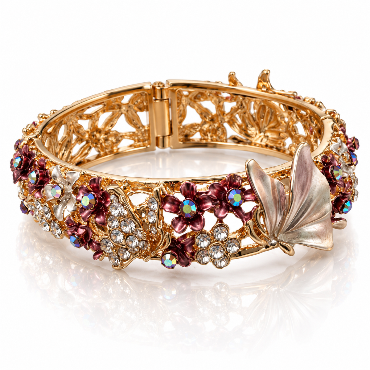 Burgundy Leaf Bracelet