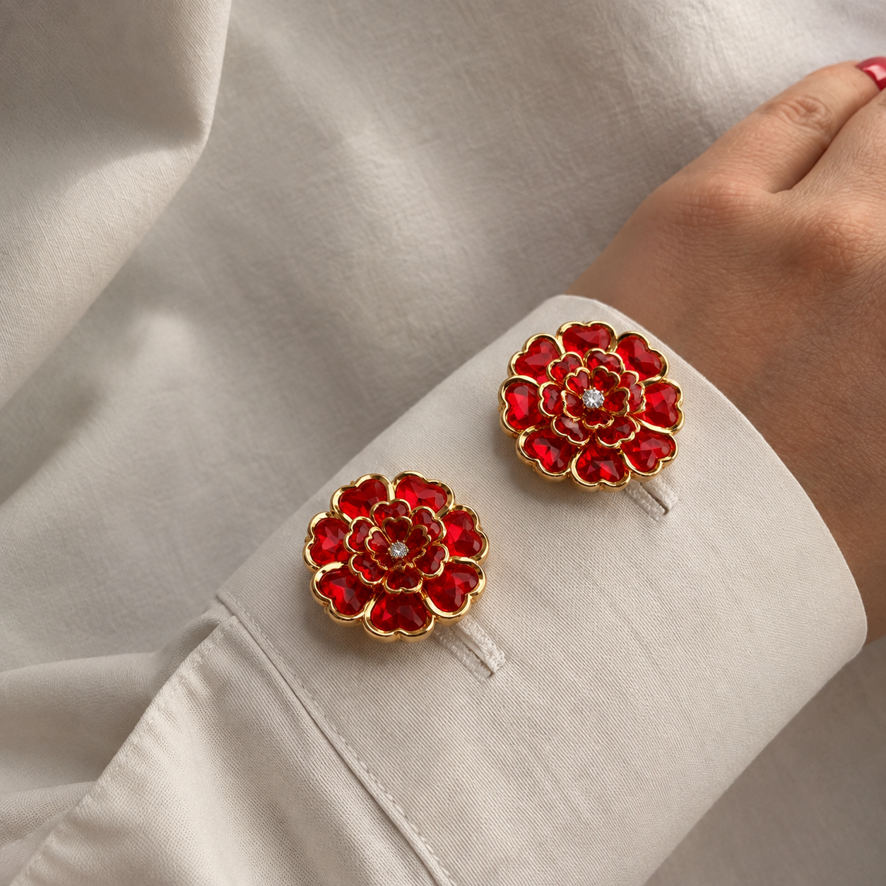 Ruby Majesty Button Cover