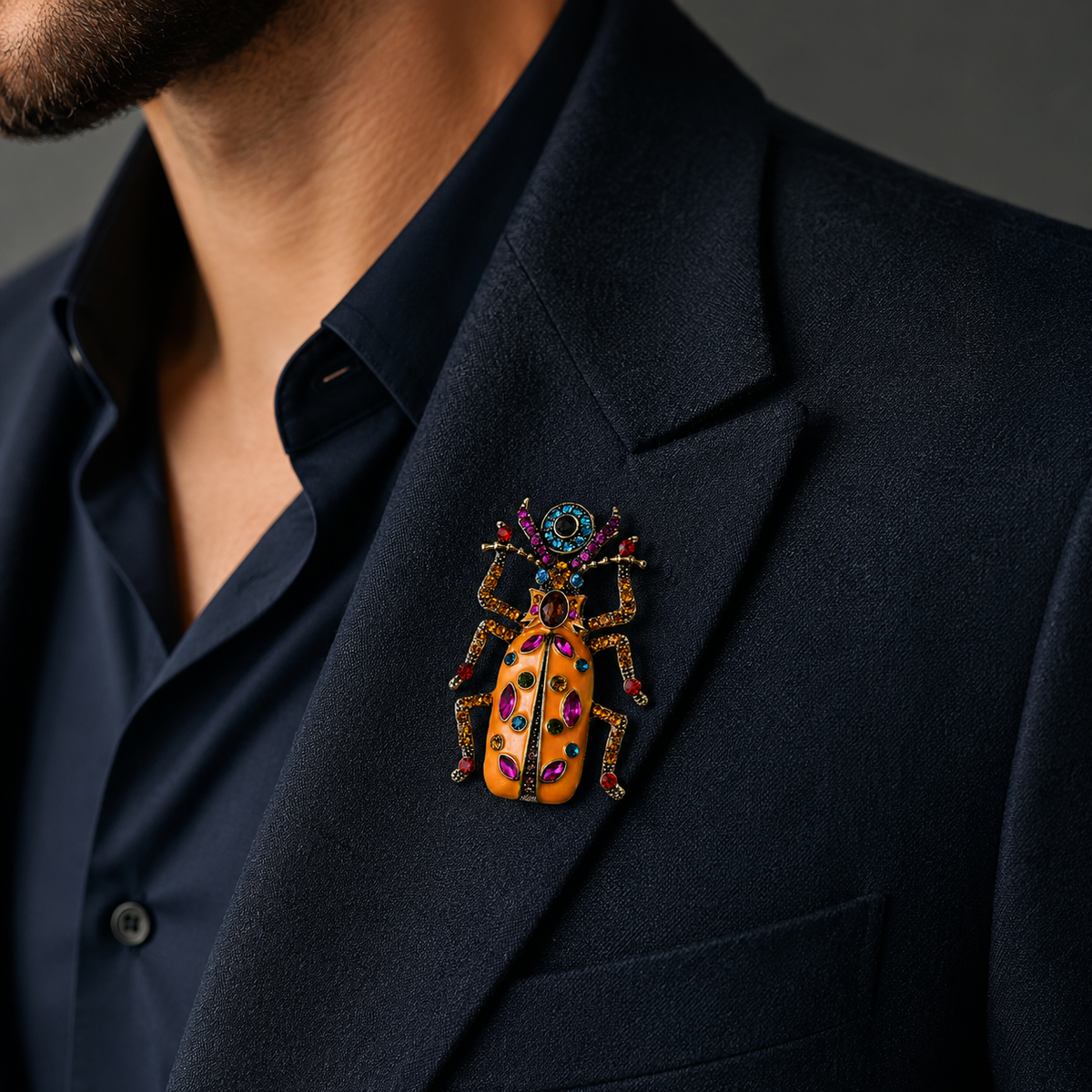 Imperial Jewel Beetle Brooch Pin