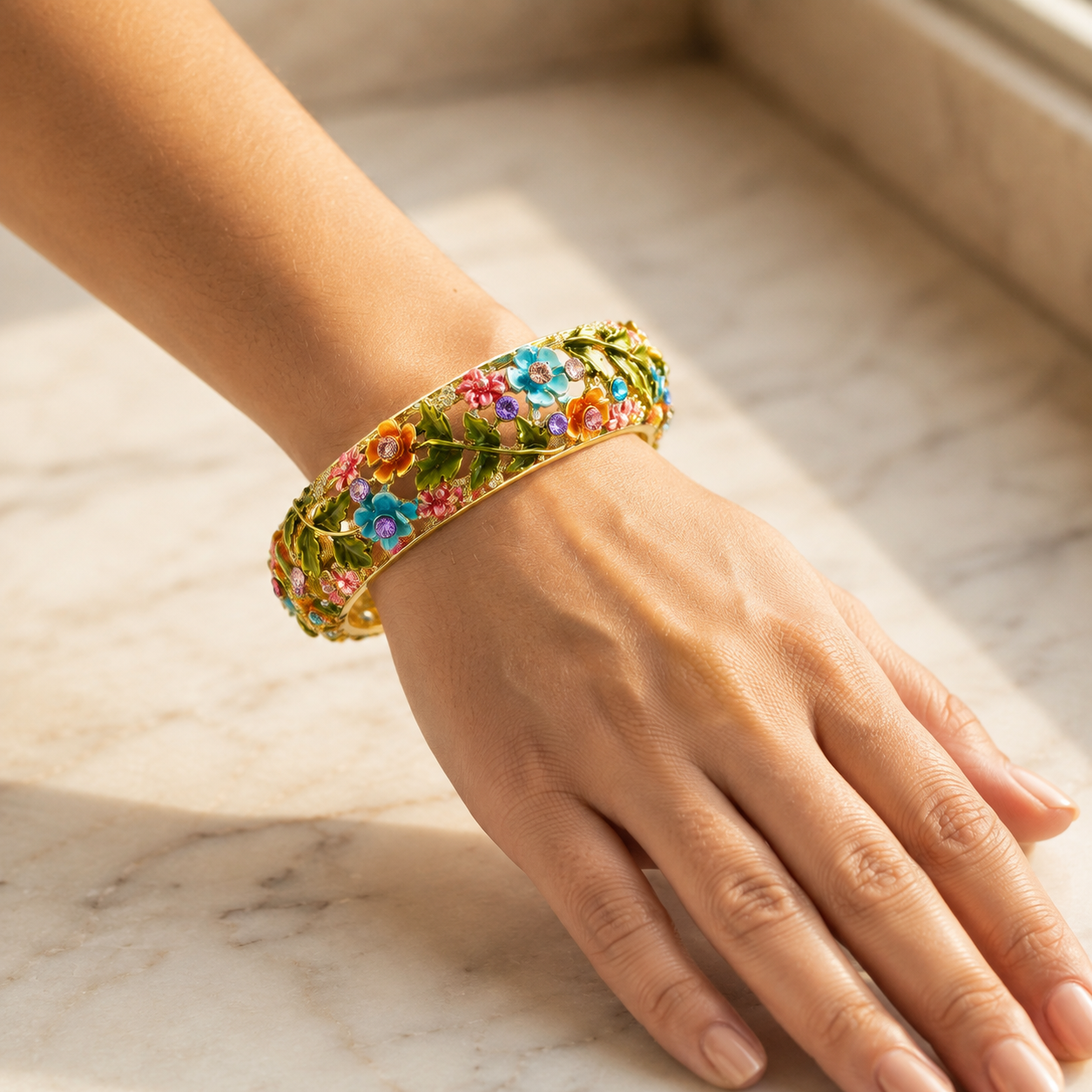 Enchanted Garden Floral Bracelet