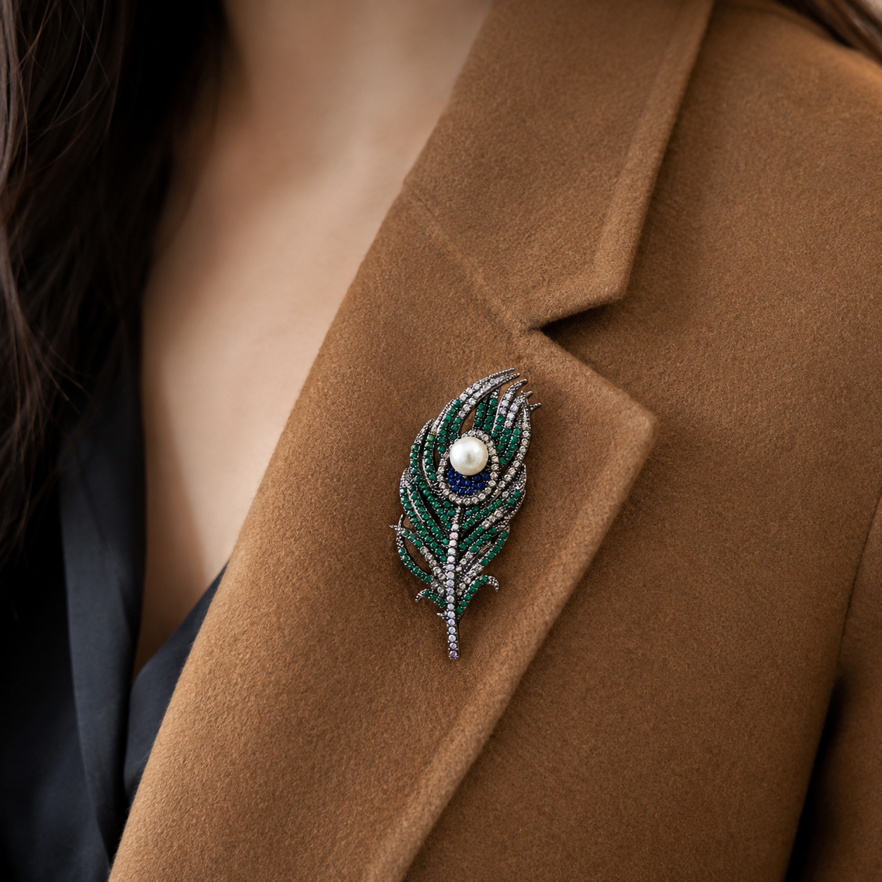 Imperial Feather Brooch