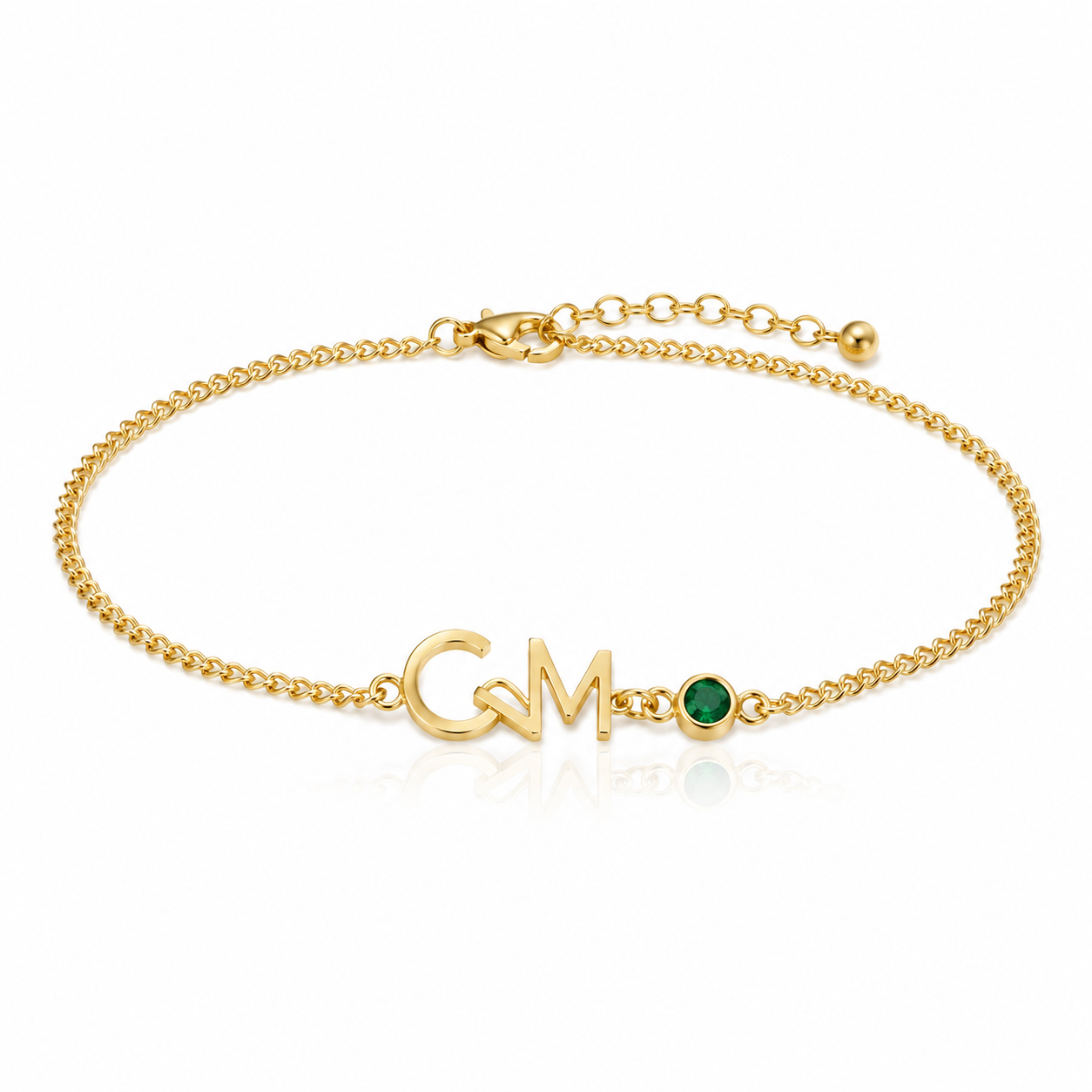 Initials Birthstone Bracelet