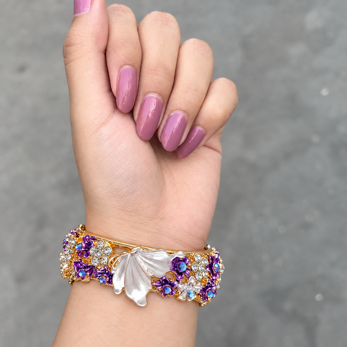Violet Leaf Bracelet