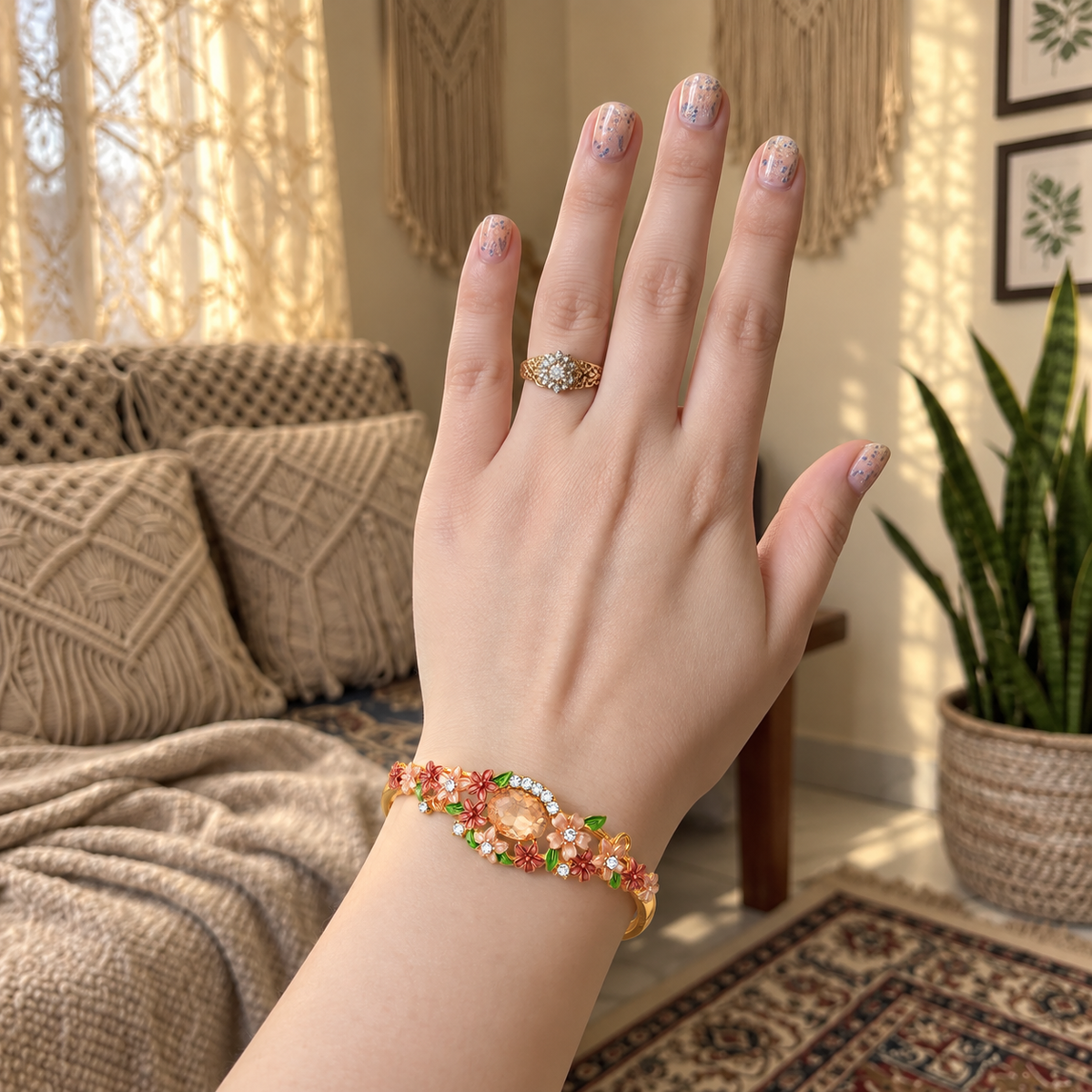 Champagne Garden Crystal Bracelet