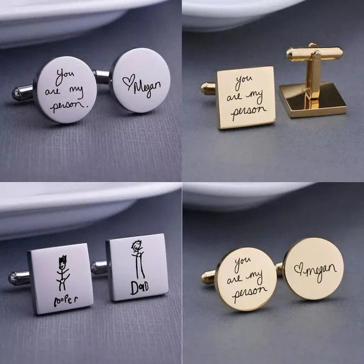 Handwriting Engraved Cufflinks