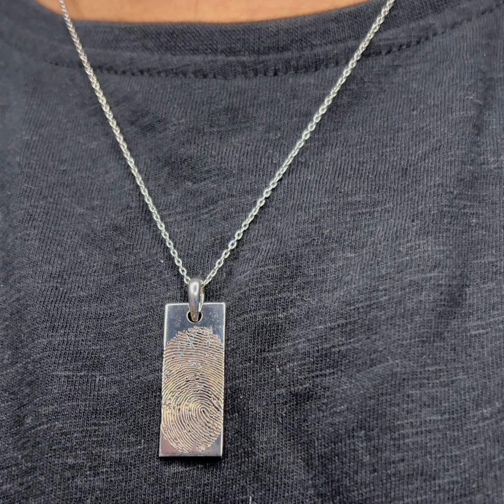 Fingerprint Tag Necklace