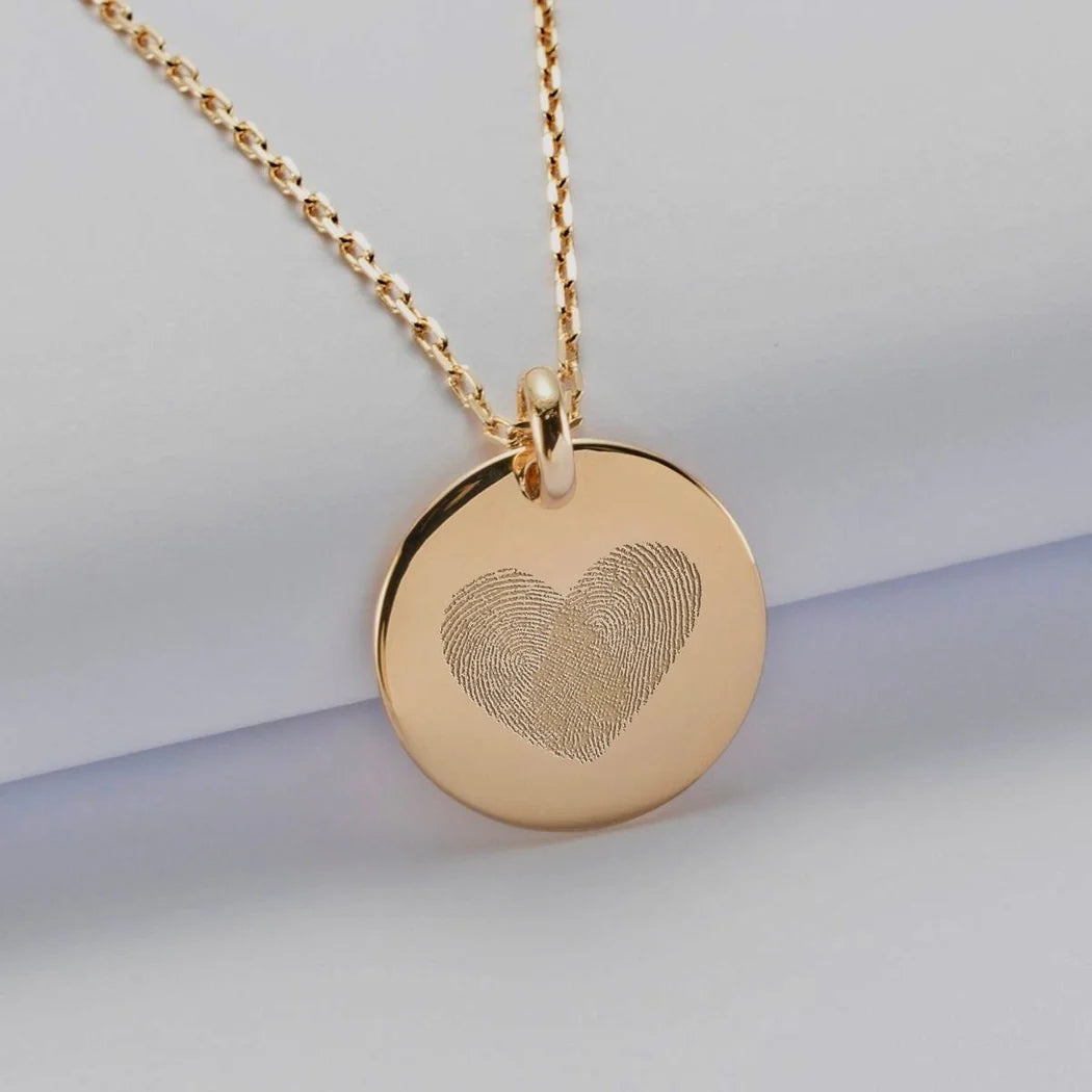 Fingerprint Heart Necklace