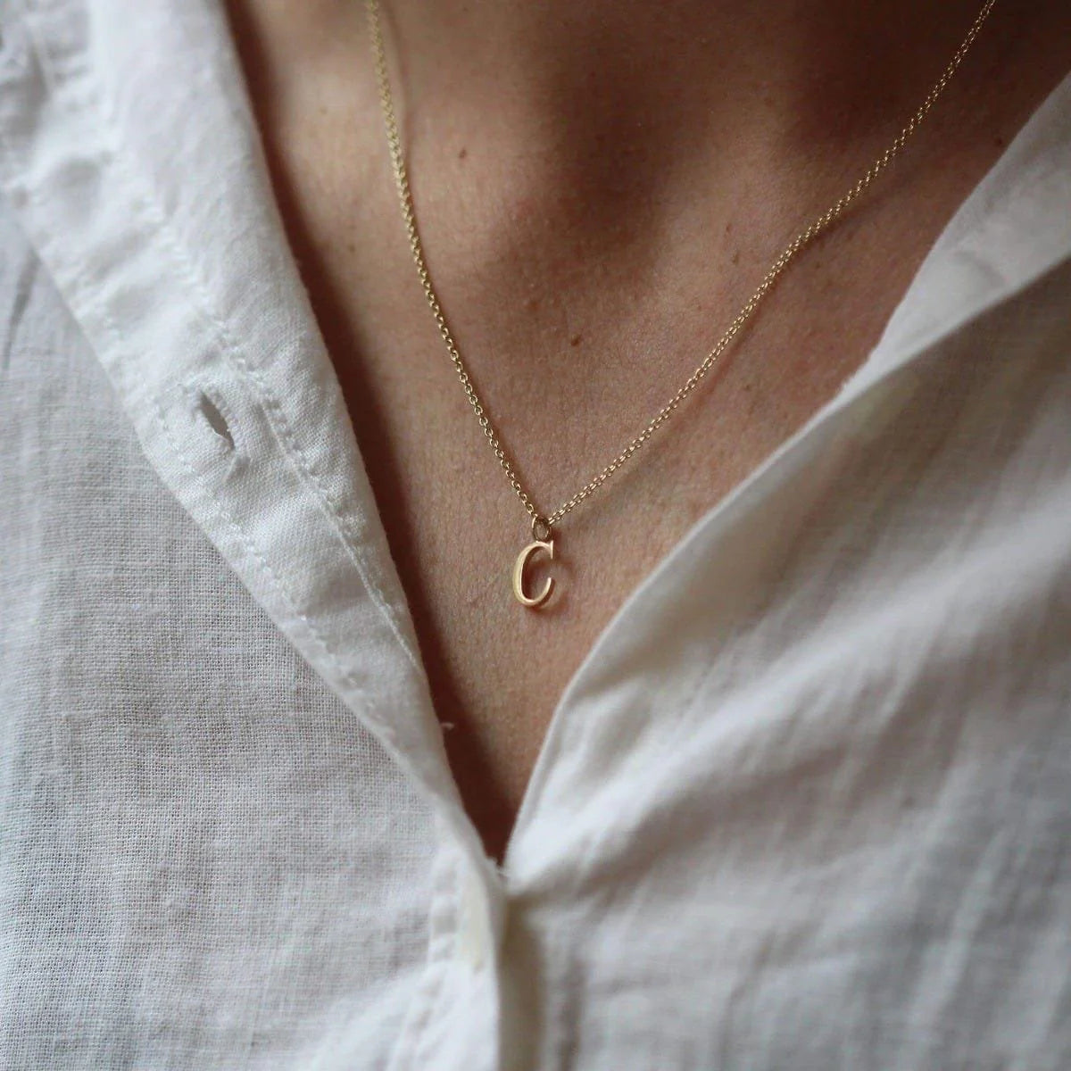 Initial Necklace Men