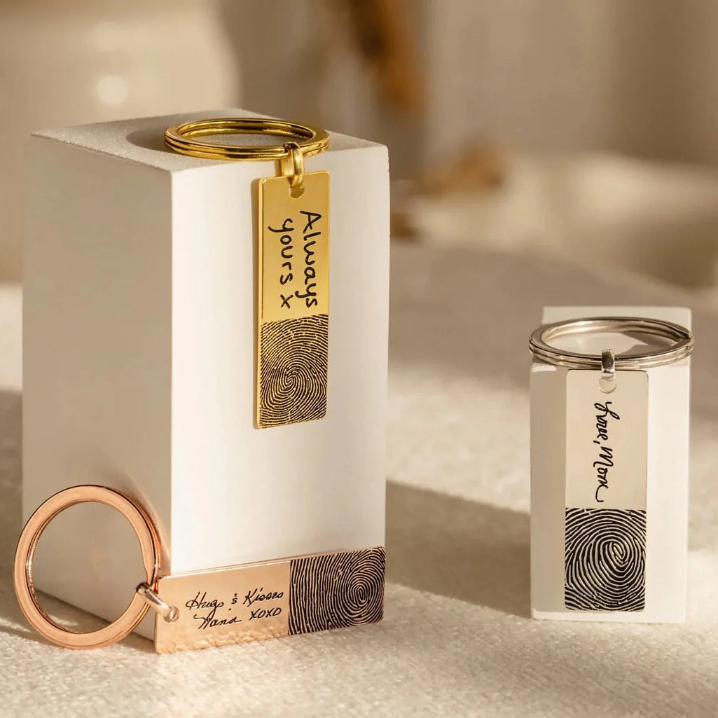 Fingerprint Bar Keychain