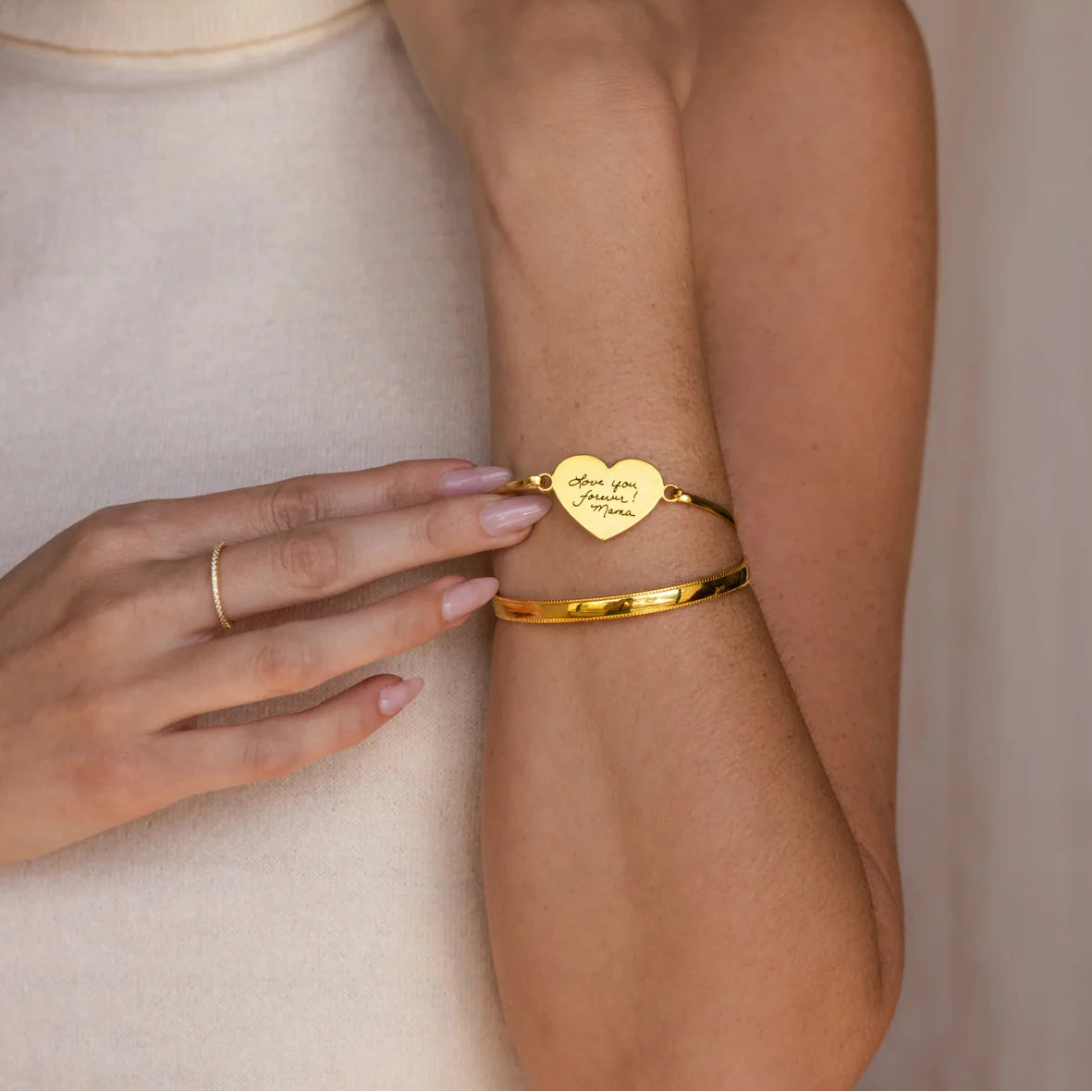 Fingerprint Heart Bangle