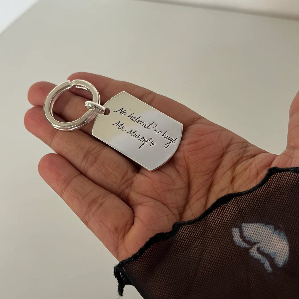 Handwritten Tag Keychain