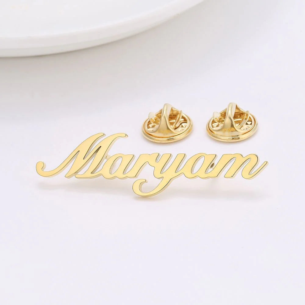Cursive Name Brooch