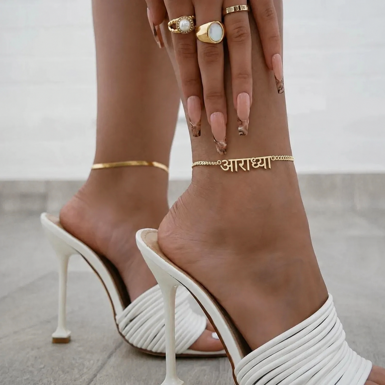 Personalised Hindi Name Anklet
