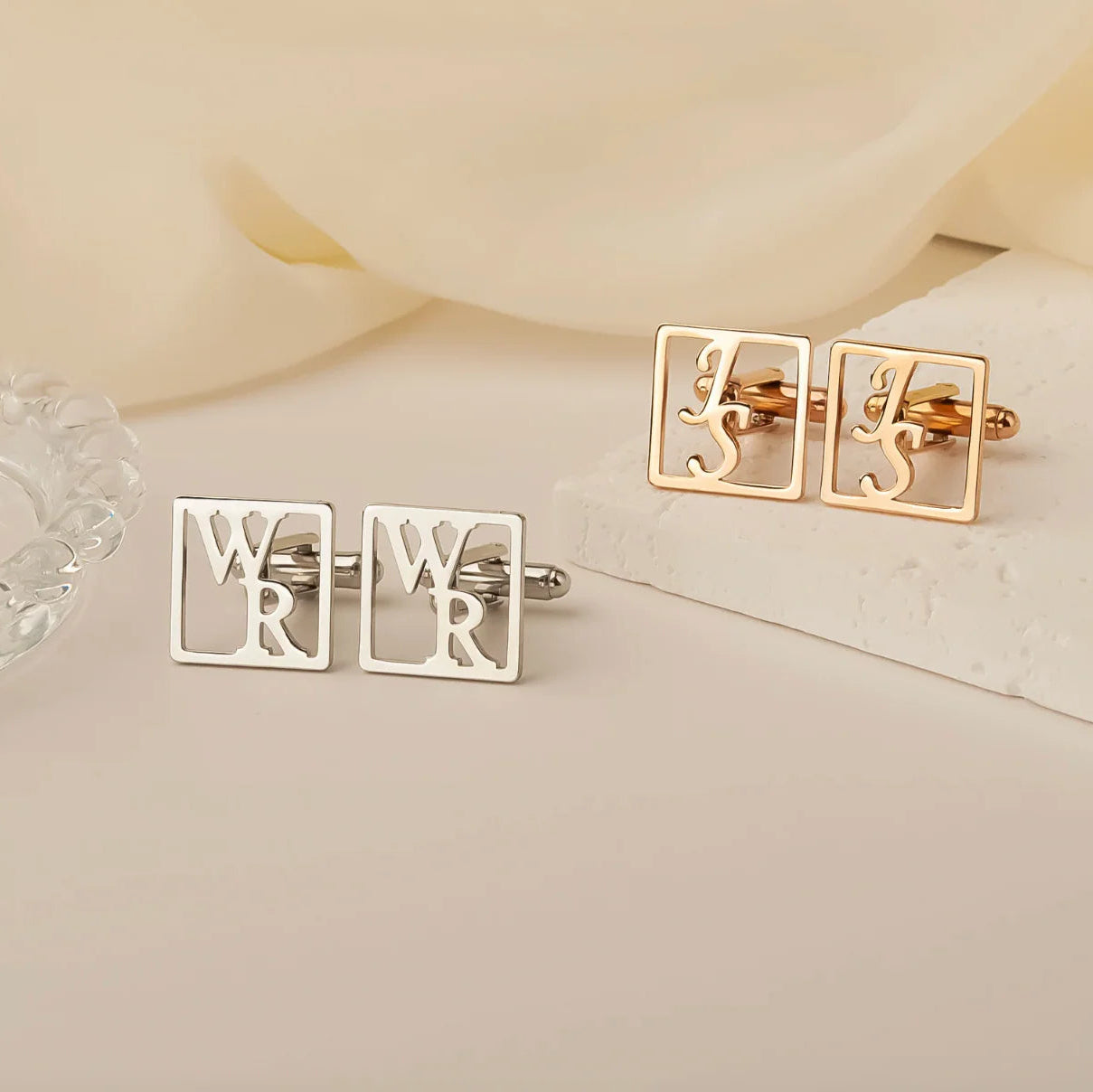 Groomsmen Initial Cufflinks