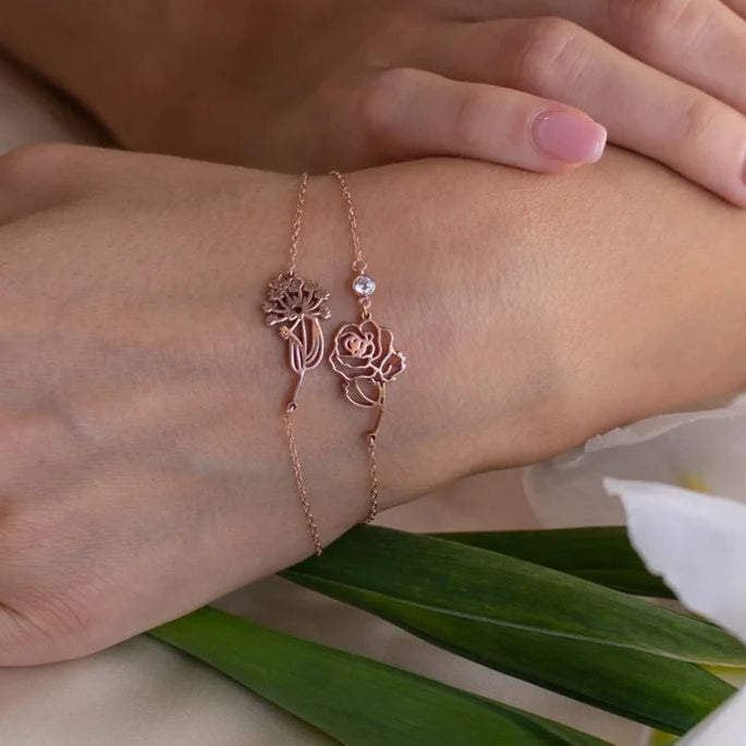 Birth Flower Bracelet
