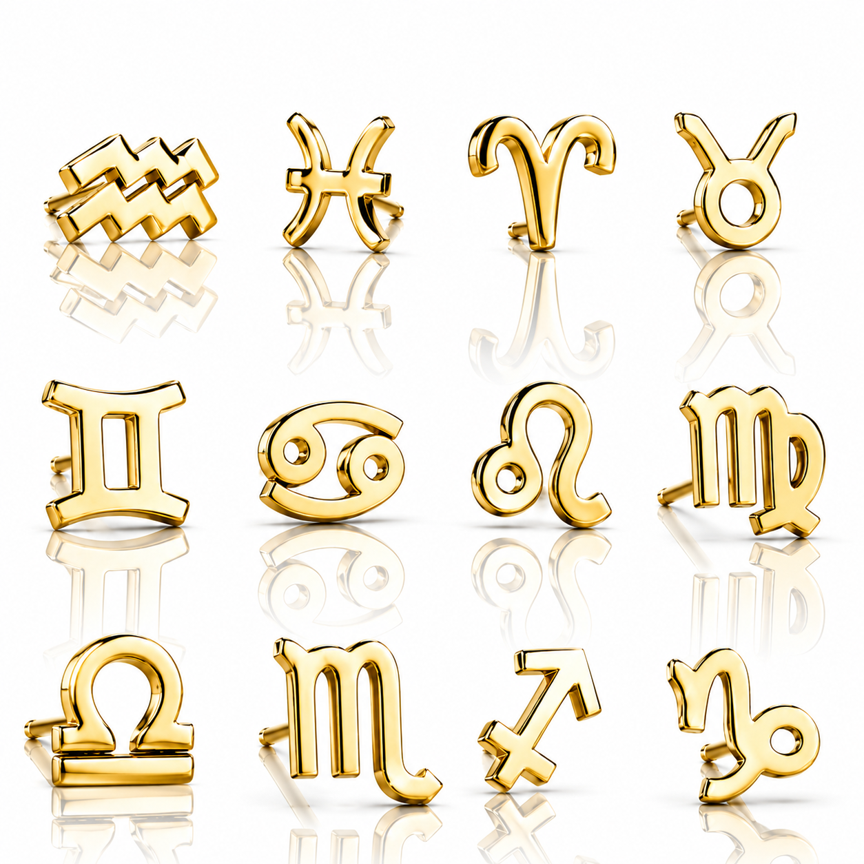 Small Zodiac Earrings