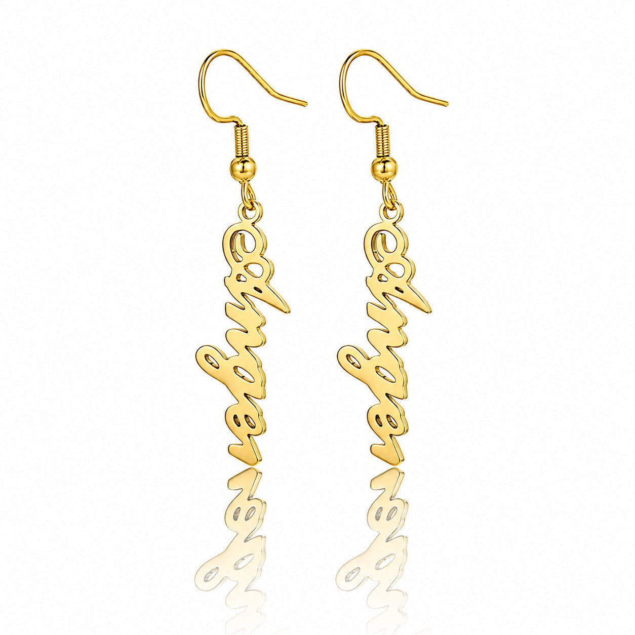 Signature Script Earrings