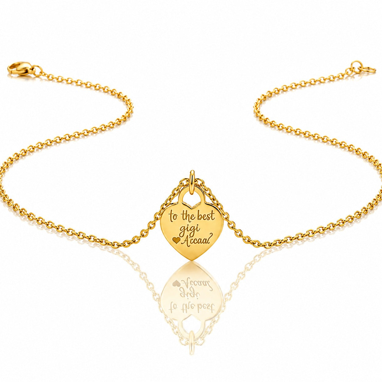 Handwritten Heart Message Necklace