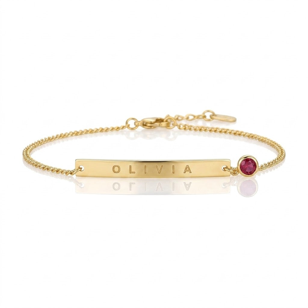 Birthstone Bar Bracelet