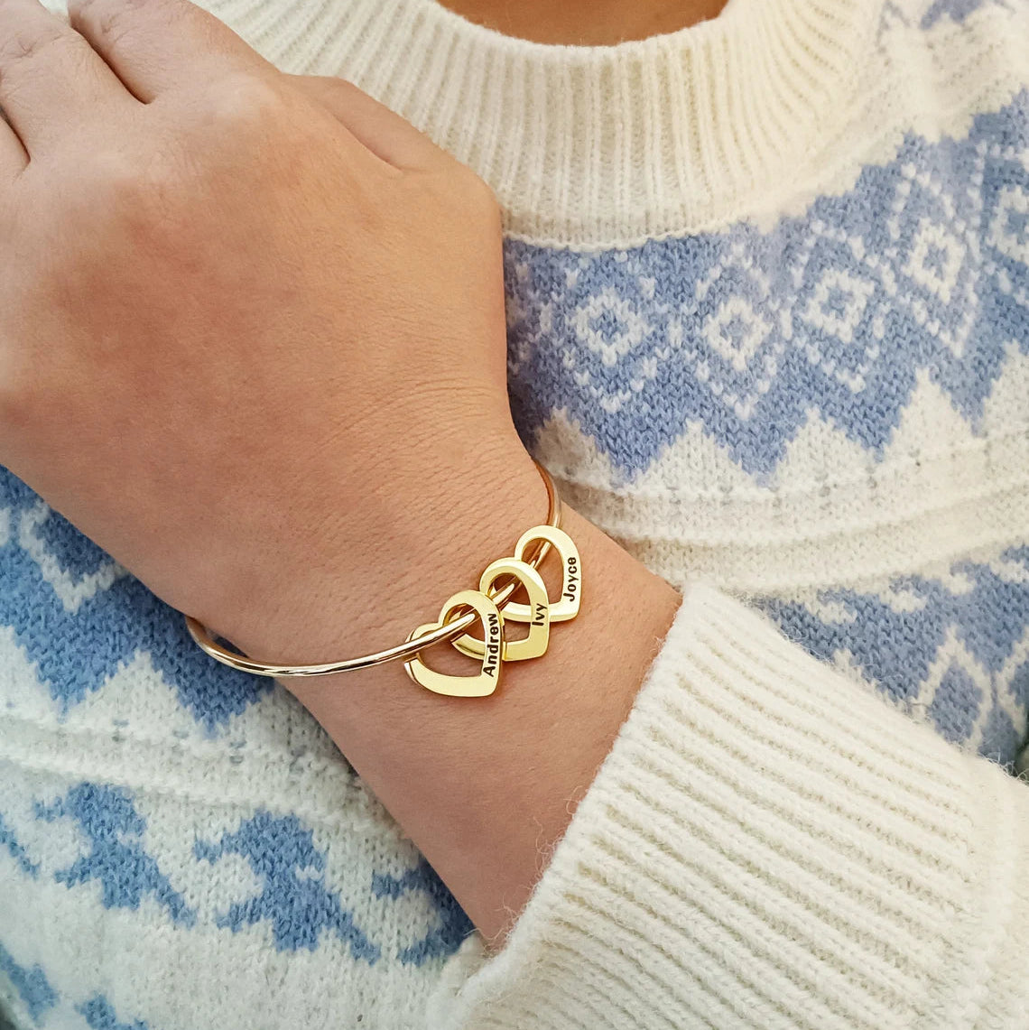 Heart Name Bangle