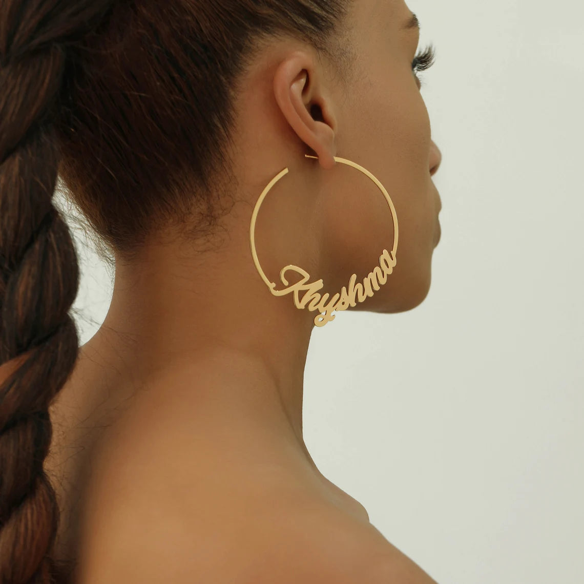 Personalised Exaggerated Hoops