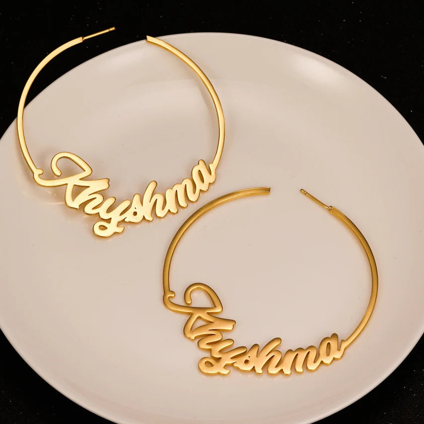 Personalised Exaggerated Hoops
