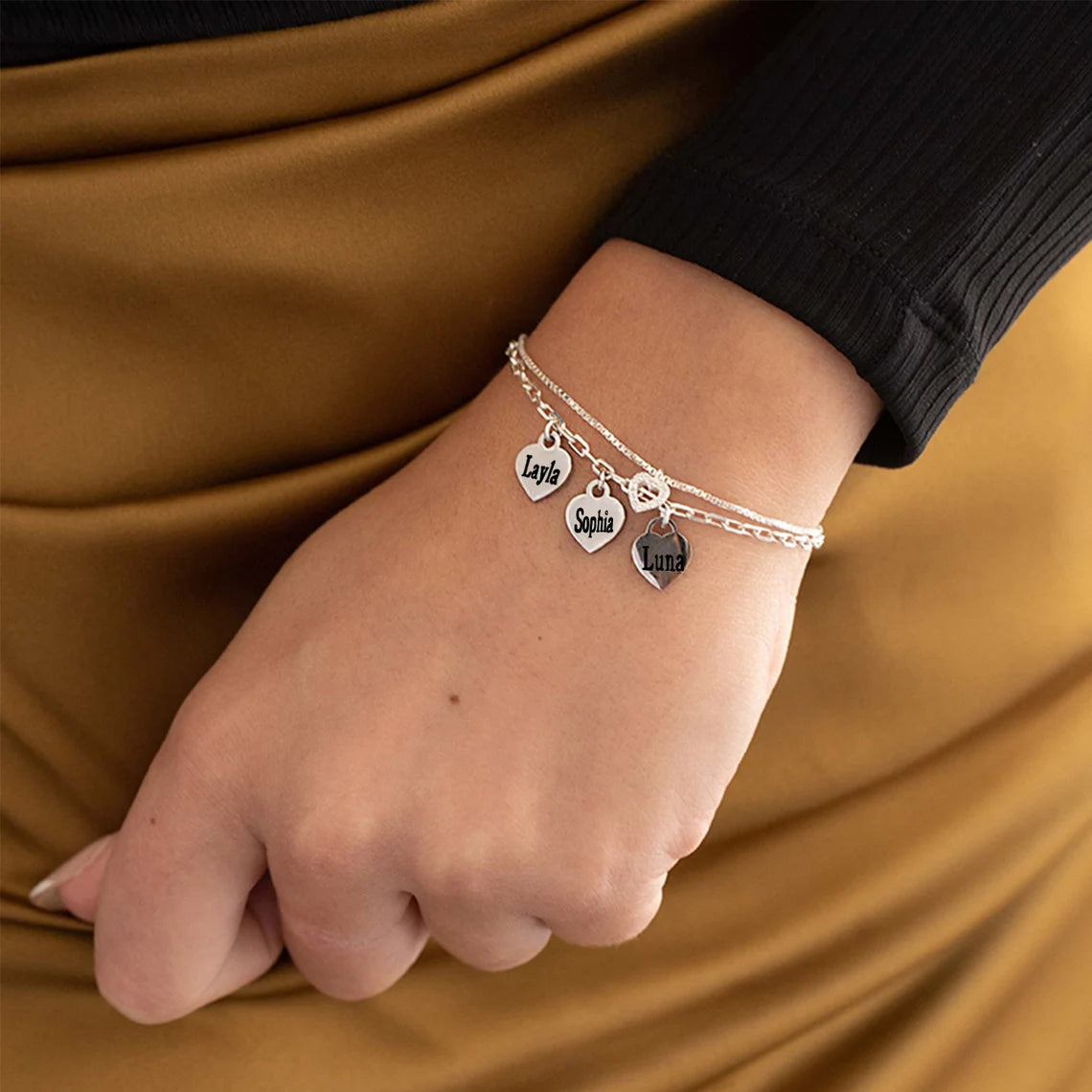 Personalised Heart Bracelet