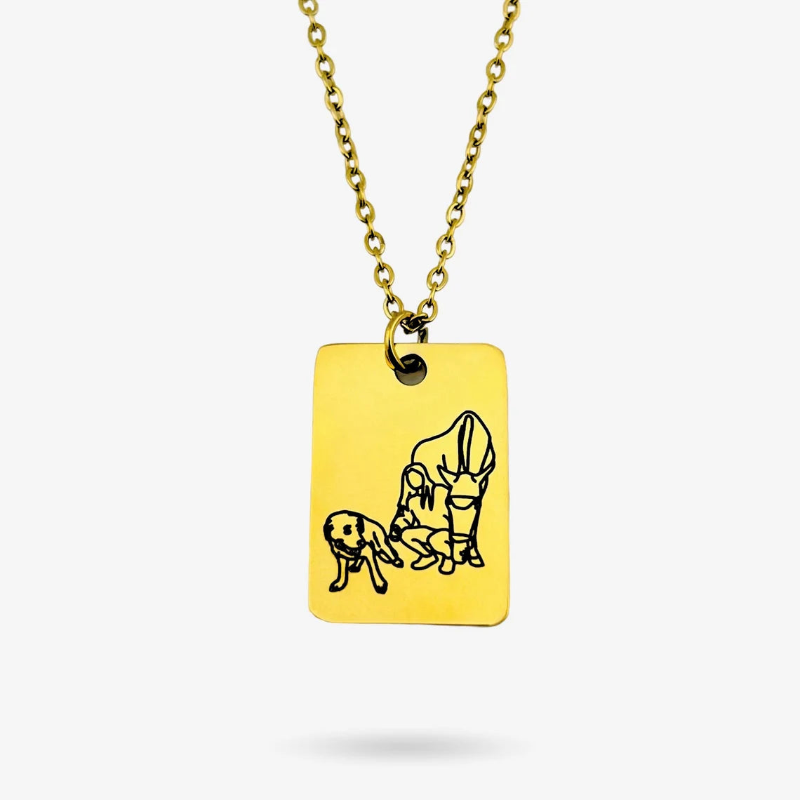 Engraved Photo Tag Necklace