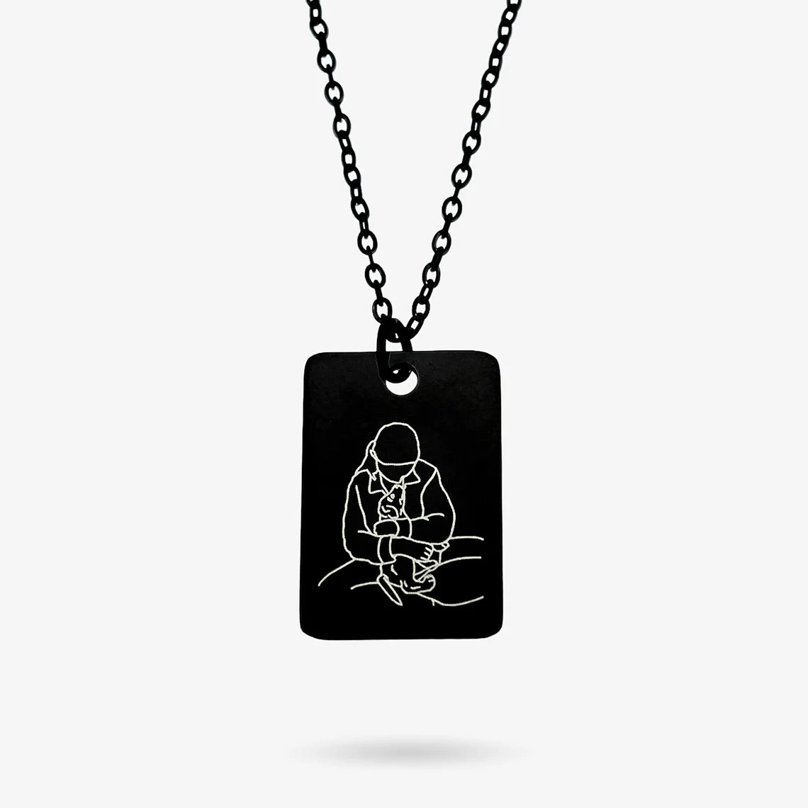 Engraved Photo Tag Necklace