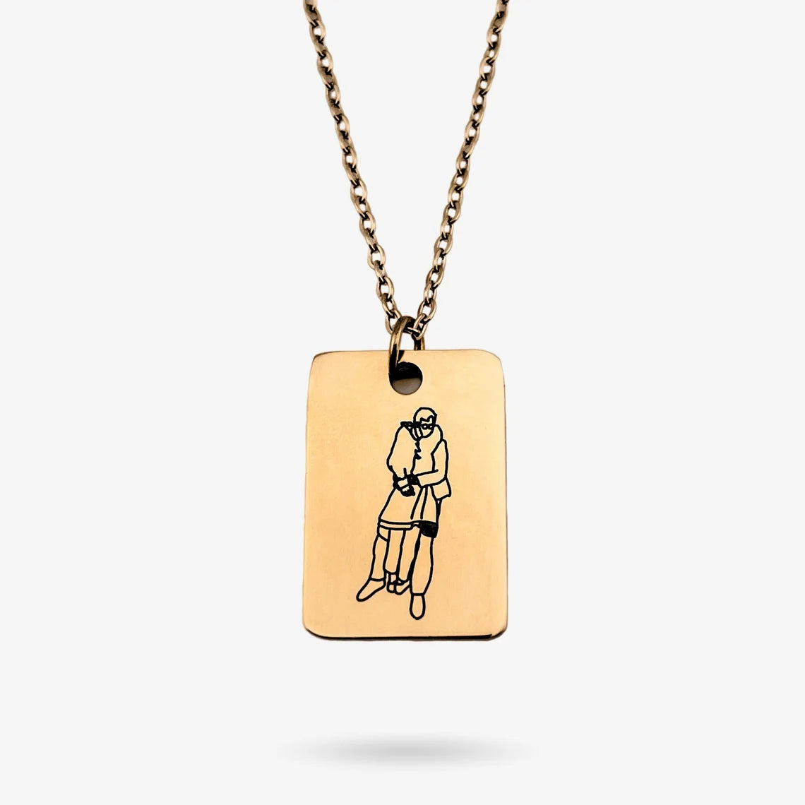 Engraved Photo Tag Necklace
