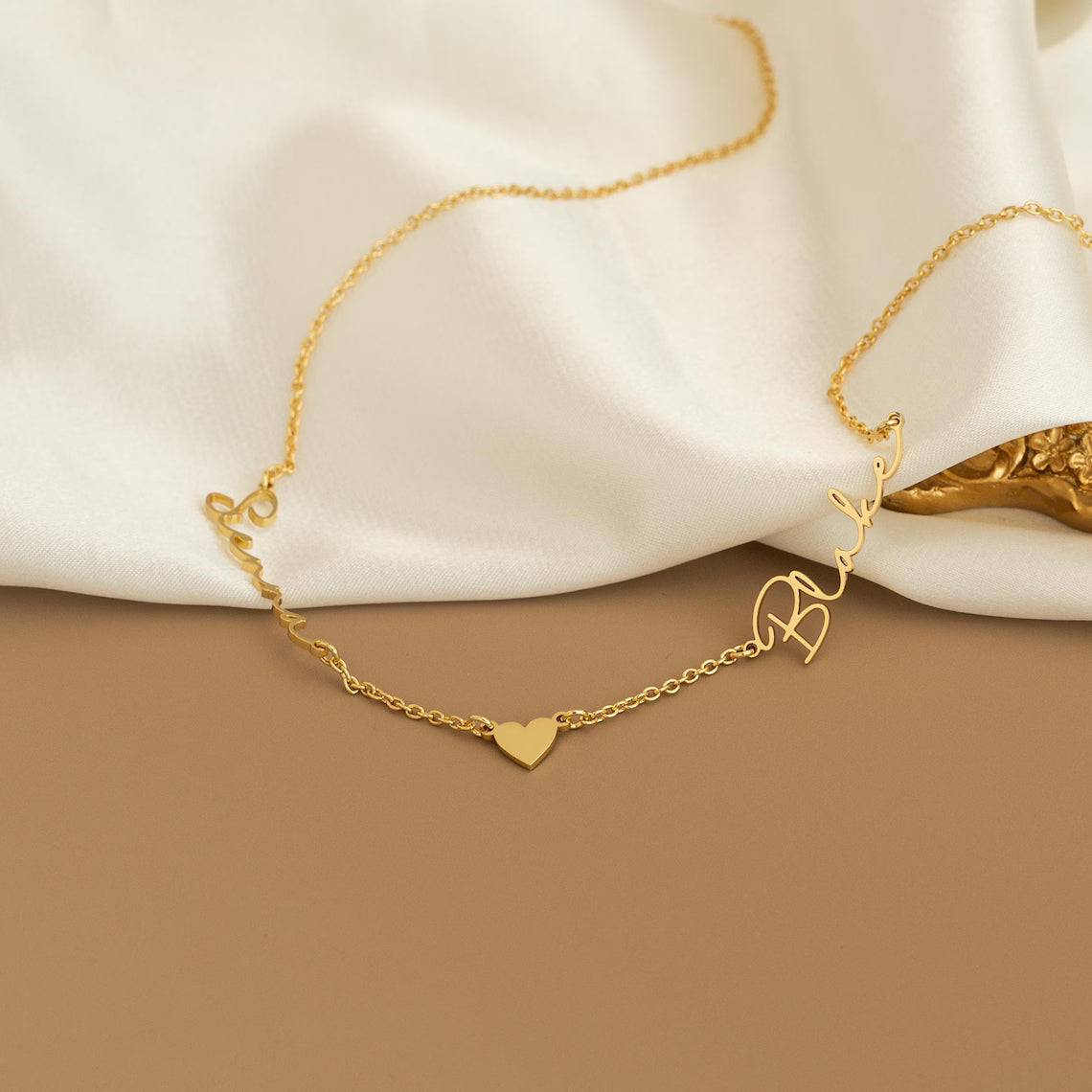 Double Name Heart Necklace