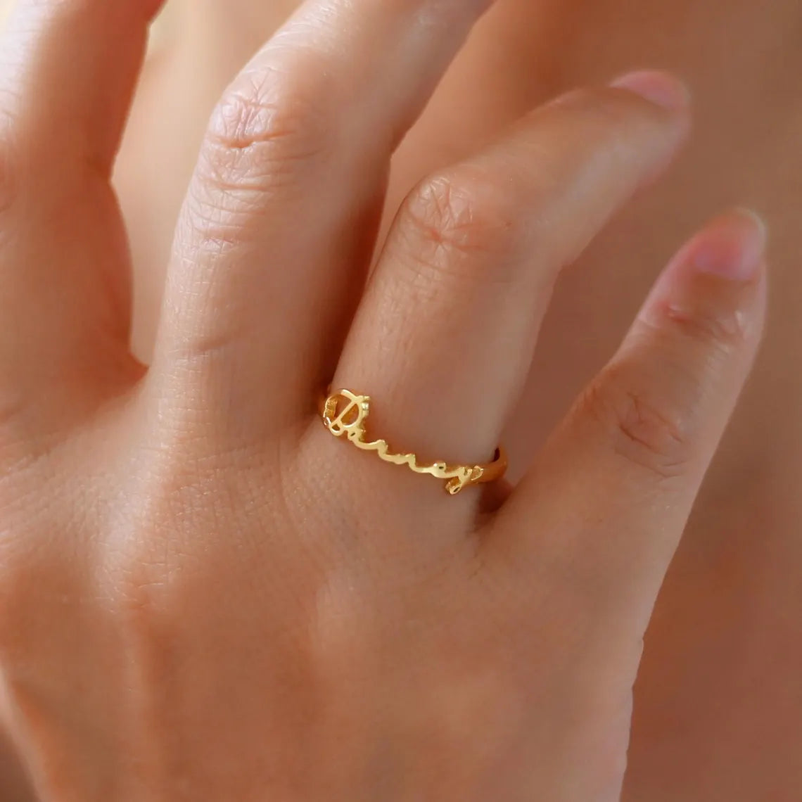 Bold Name Ring