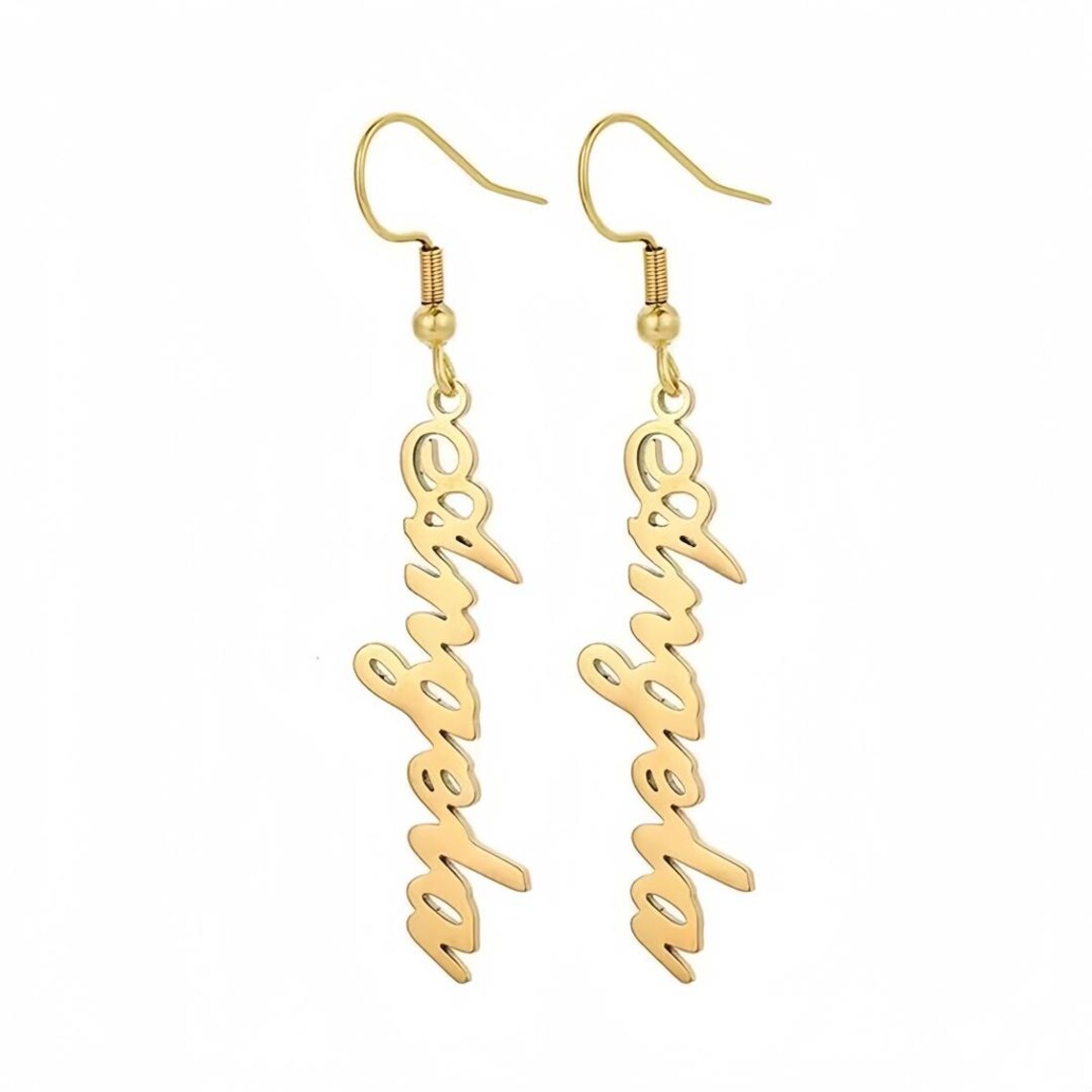 Signature Script Earrings