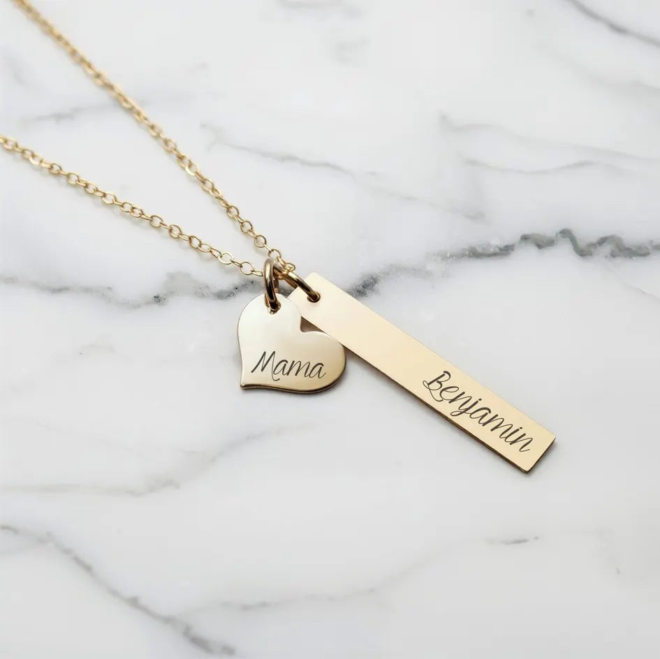 Mom & Name Necklace