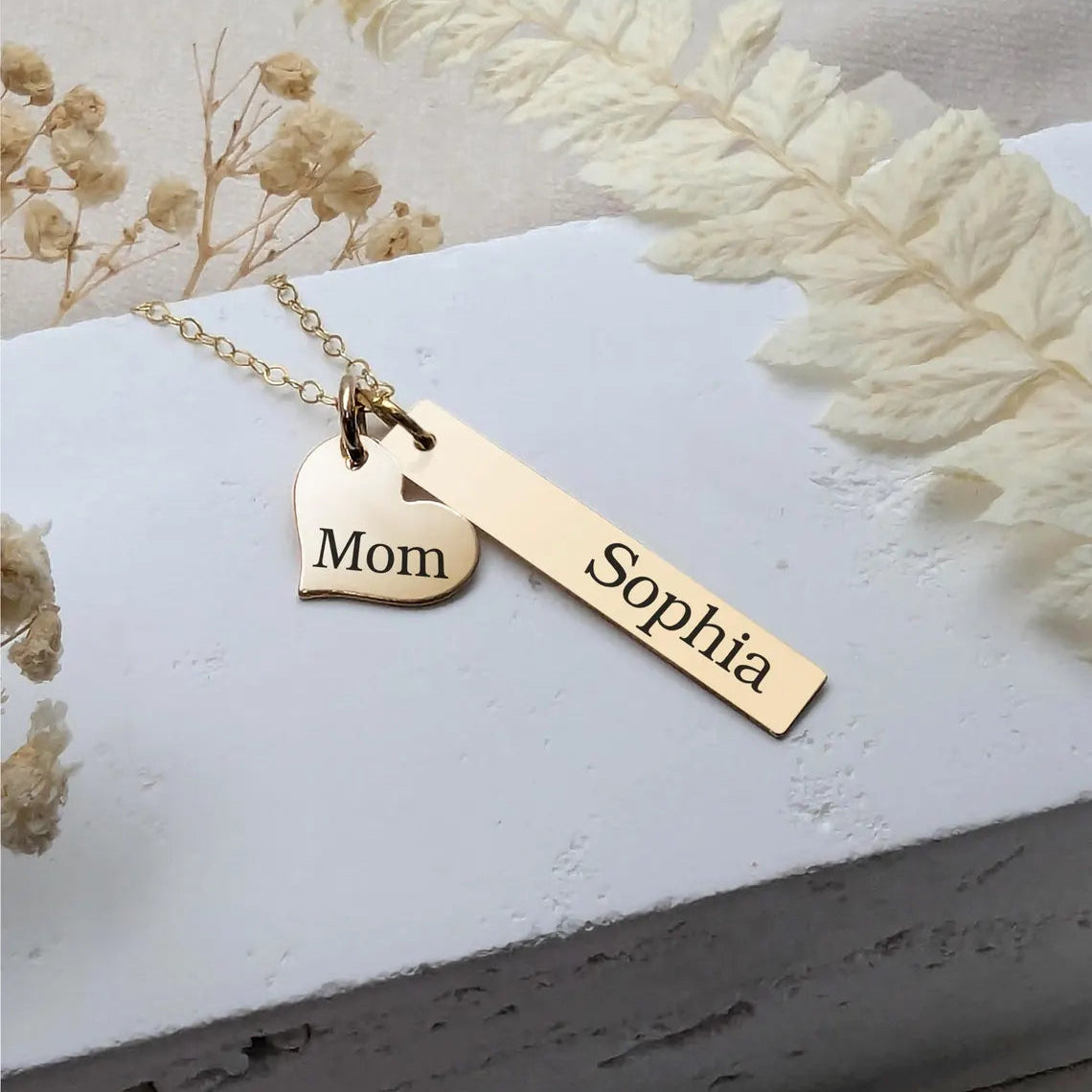Mom & Name Necklace