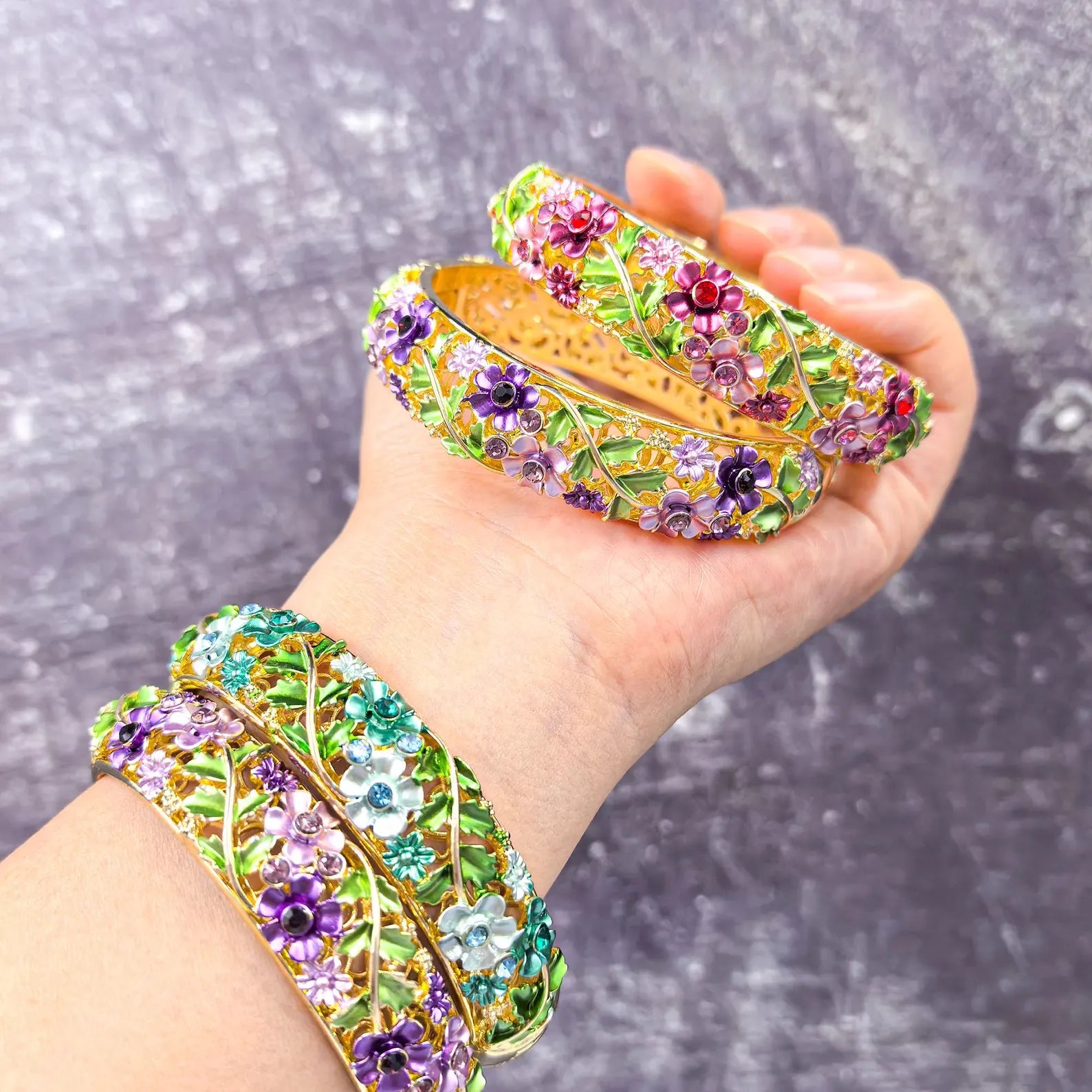 Enchanted Garden Floral Bracelet