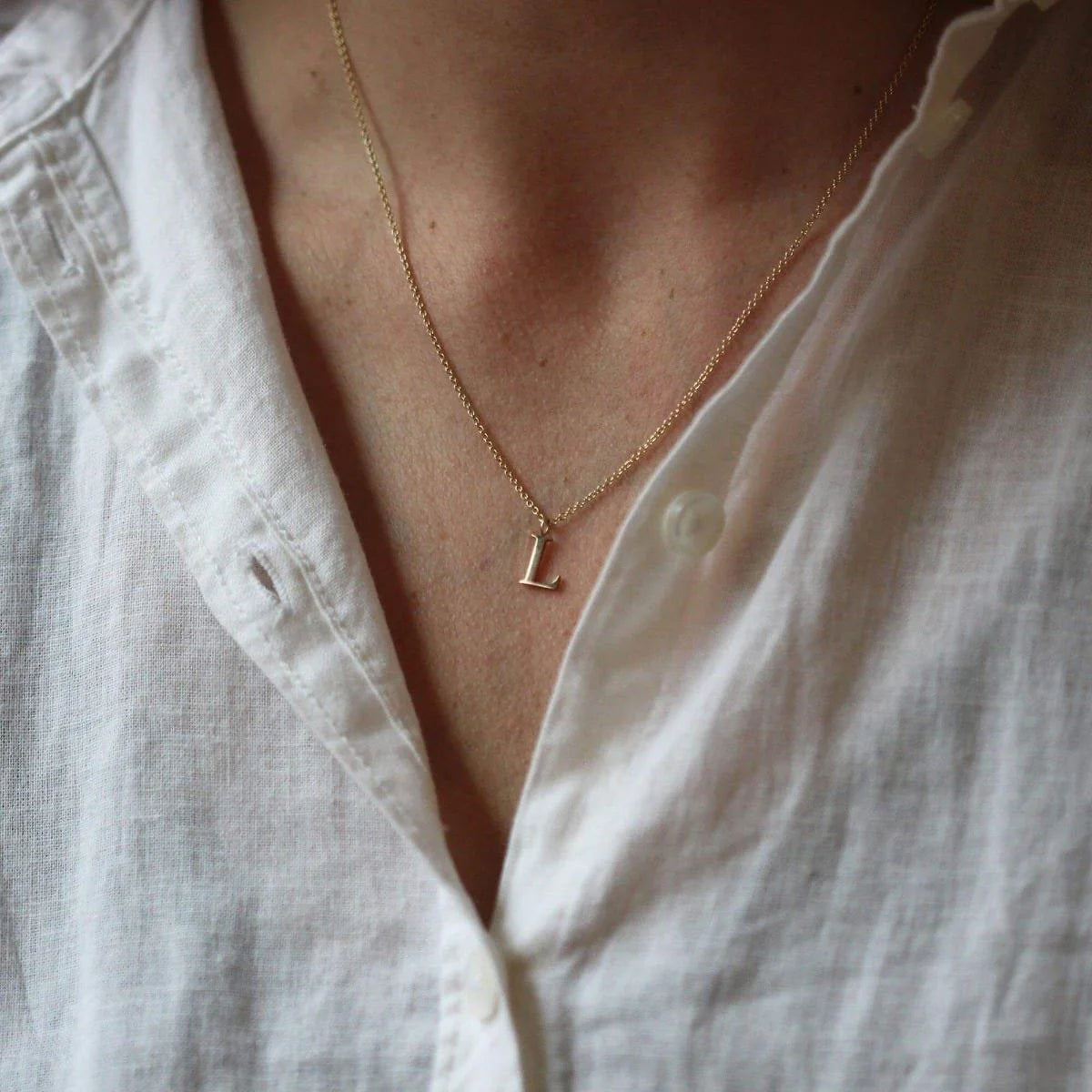 Initial Necklace Men